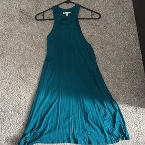Charlotte Russe Teal Sleeveless Midi Swing Dress